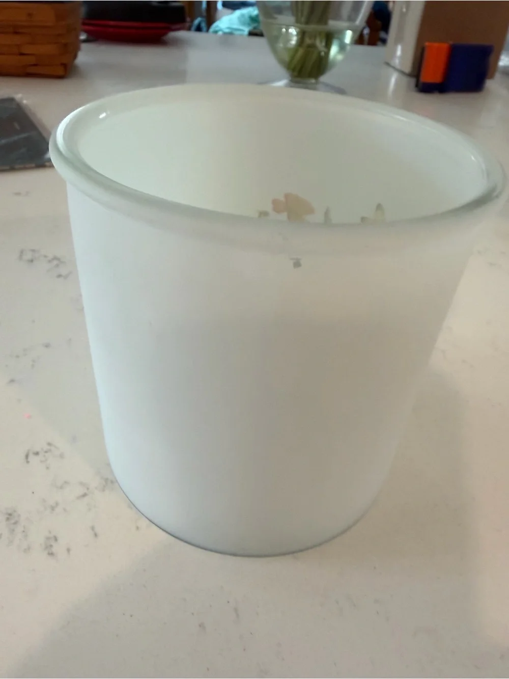 Floral Glass Votive Holder with Wildflower Design 4 1/2” x 5”